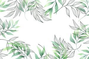 Vetor grátis fundo com folhas verdes cópia espaço