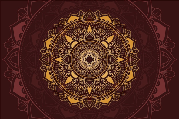 Fundo com tema de mandala de luxo