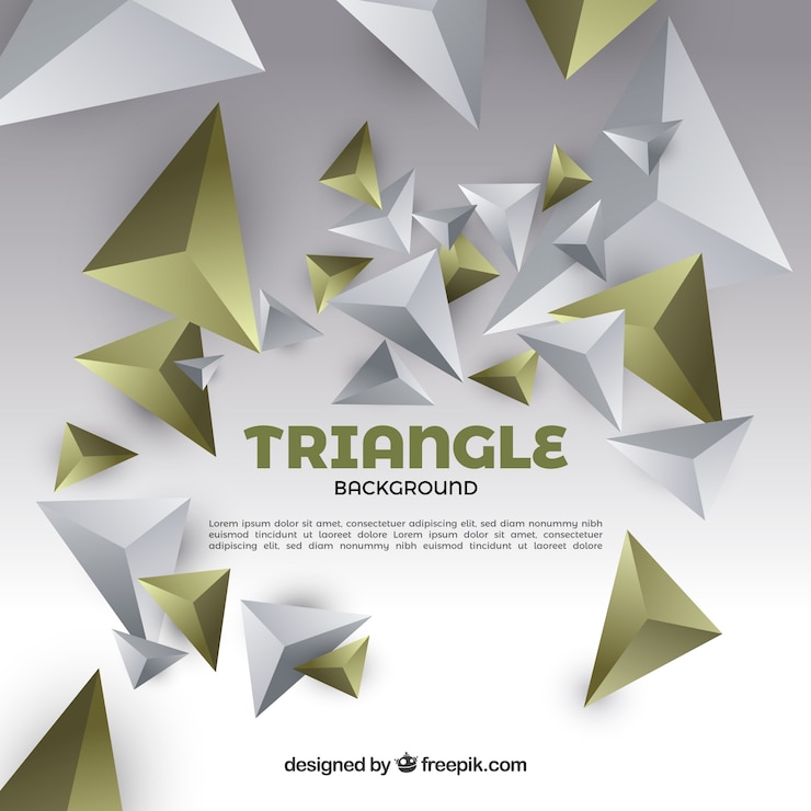 Vetor grátis fundo com triângulos 3d