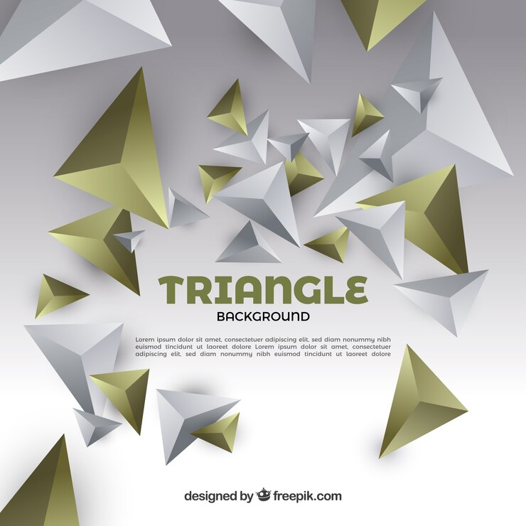 Vetor grátis fundo com triângulos 3d