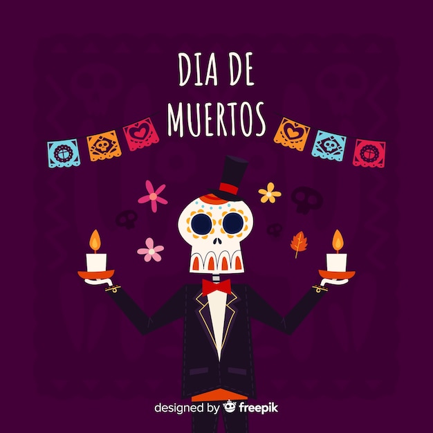 Fundo criativo de dia de muertos