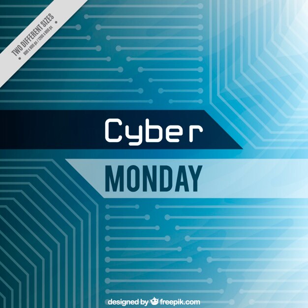 Vetor grátis fundo cyber segunda-feira com linhas azuis