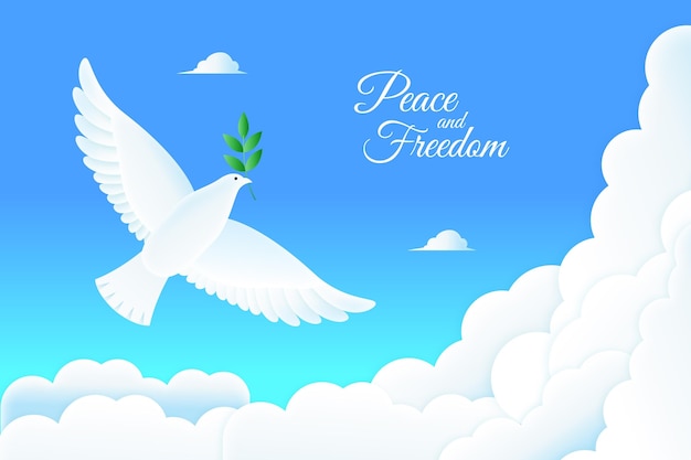 Fundo da mensagem de paz e liberdade