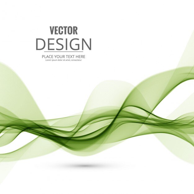 Vetor grátis fundo da onda verde moderna