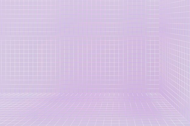 Fundo da sala de grade de wireframe 3D