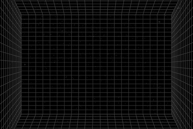 Fundo da sala de grade de wireframe 3D