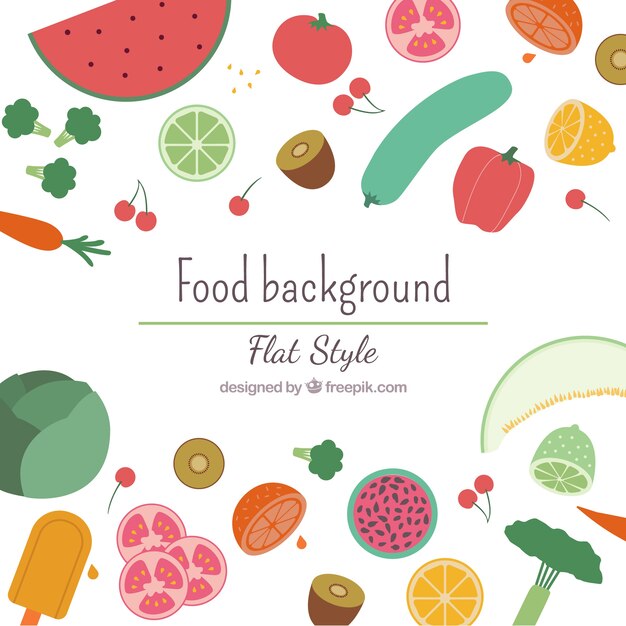 Fundo de alimentos saudáveis