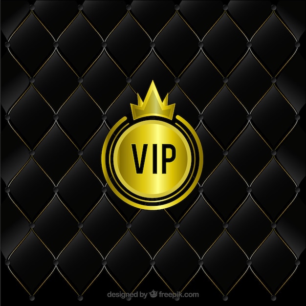 Fundo de almofada com emblema de ouro vip