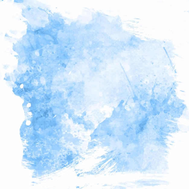 Fundo de aquarela pintado à mão azul detalhado