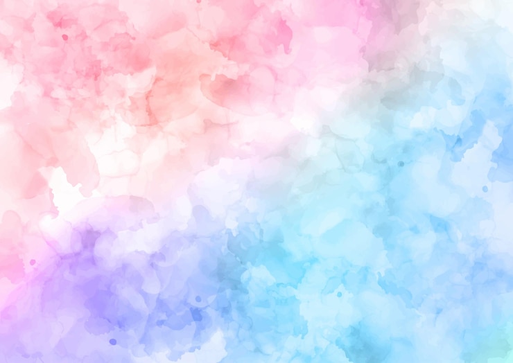 Vetor grátis fundo de aquarela pintado à mão na cor do arco-íris