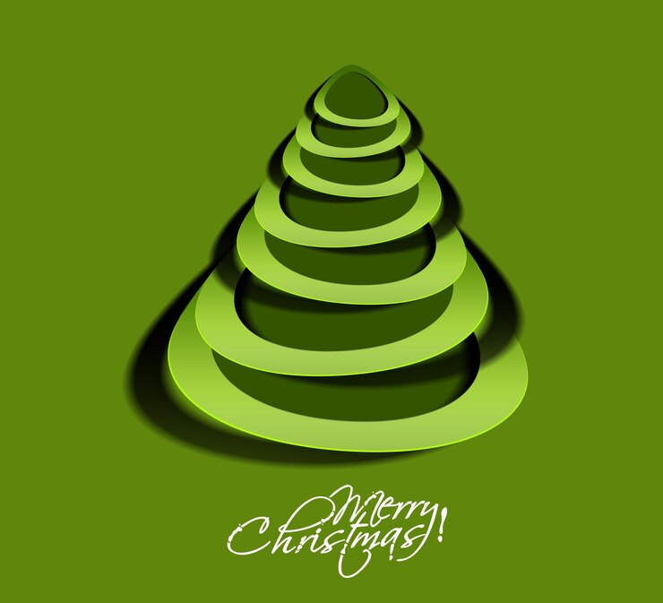 Vetor grátis fundo de árvore de natal de corte de papel moderno, ilustração vetorial.