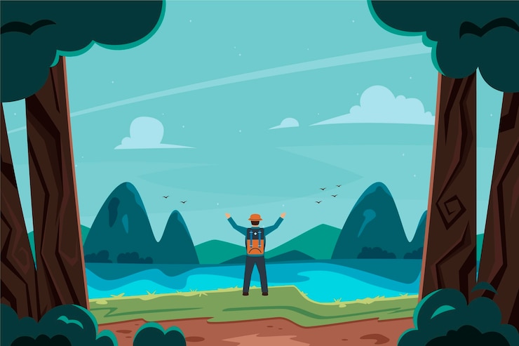 Vetor grátis fundo de aventura