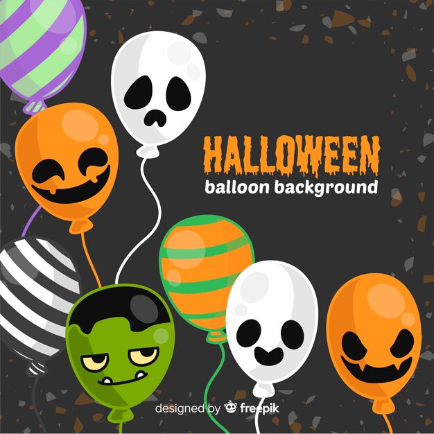 Fundo de balão de halloween criativo