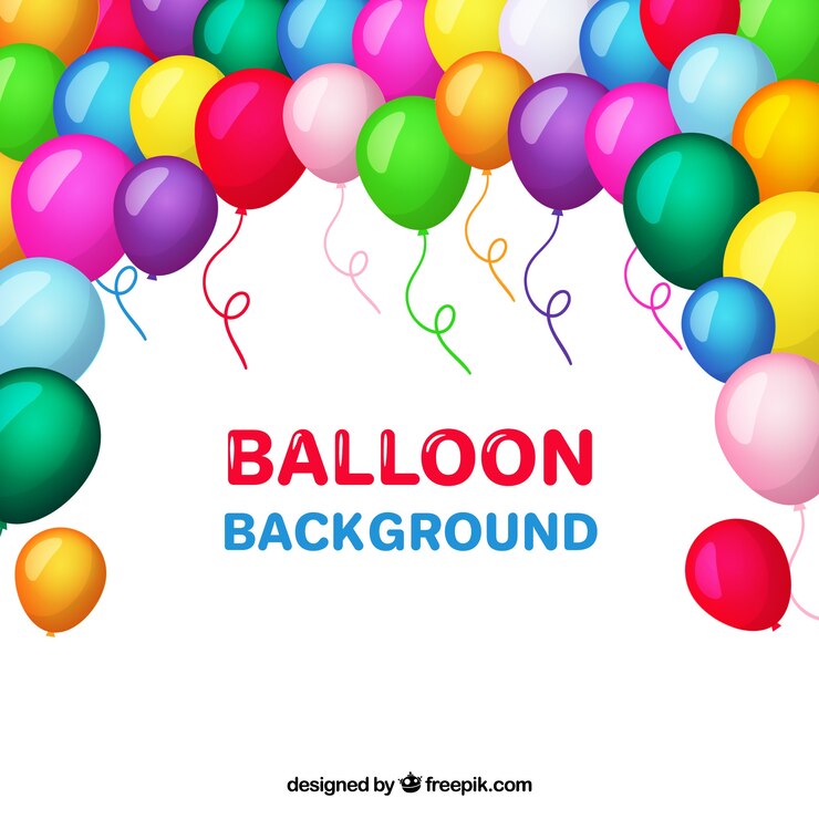 Vetor grátis fundo de balões coloridos para celebrar