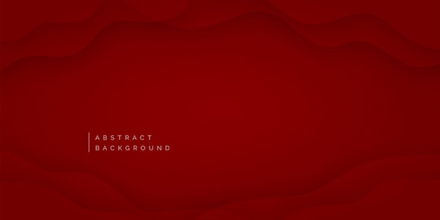 Fundo de banner abstrato de negócios vermelho com pós de design de vetor de formas onduladas de gradiente fluido