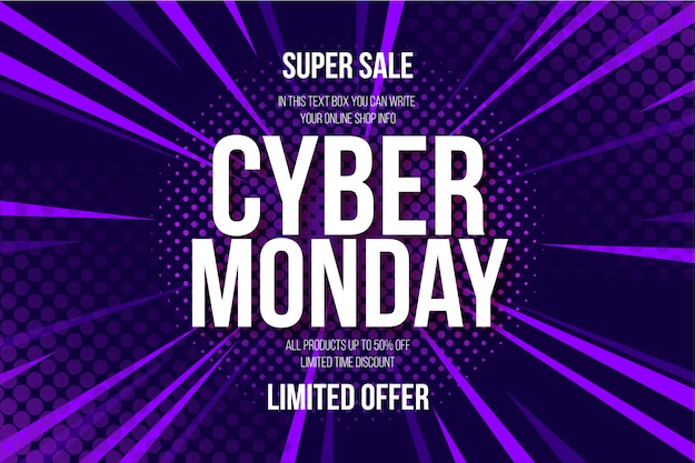 Fundo de banner moderno Cyber segunda-feira