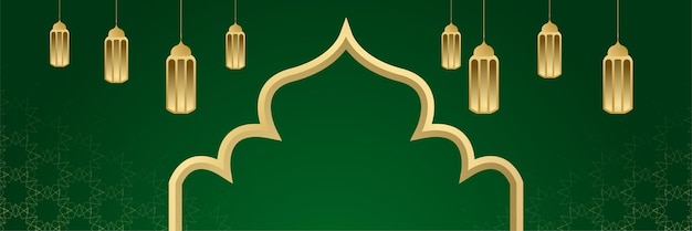 Fundo de banner ramadan kareem. lanterna, lua e fundo de elementos de padrão islâmico de luxo abstrato. molde abstrato do fundo do teste padrão da bandeira do design gráfico do vetor.