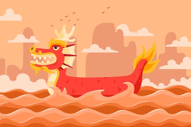 Fundo de barco dragão