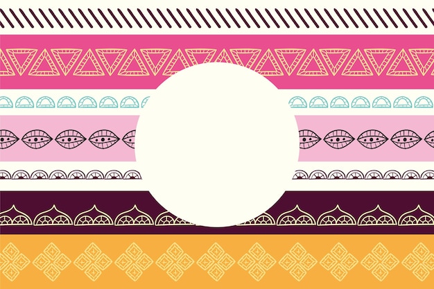 Fundo de boho desenhado à mão