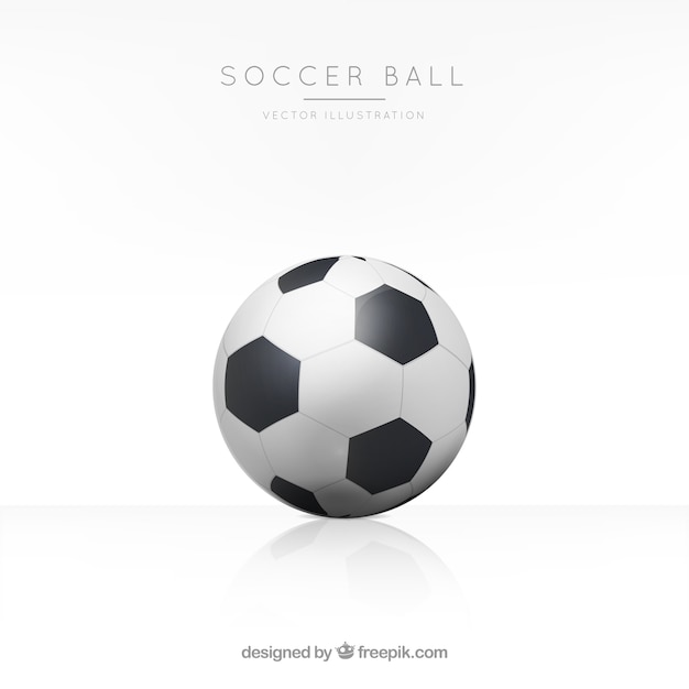Fundo de bola de futebol em estilo realista