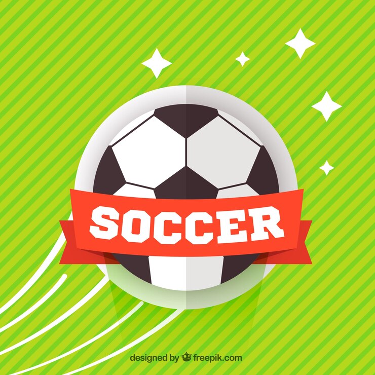 Vetor grátis fundo de bola de futebol em estilo simples