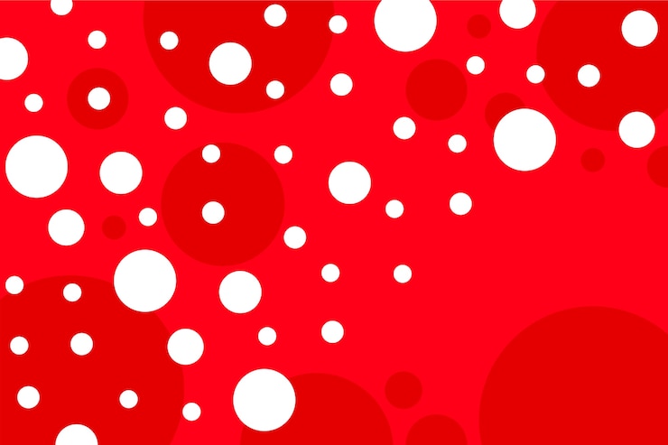Vetor grátis fundo de bolinhas vermelhas de design plano