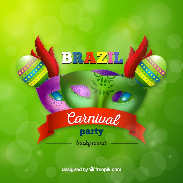 Vetor grátis fundo de carnaval brasileiro borrado