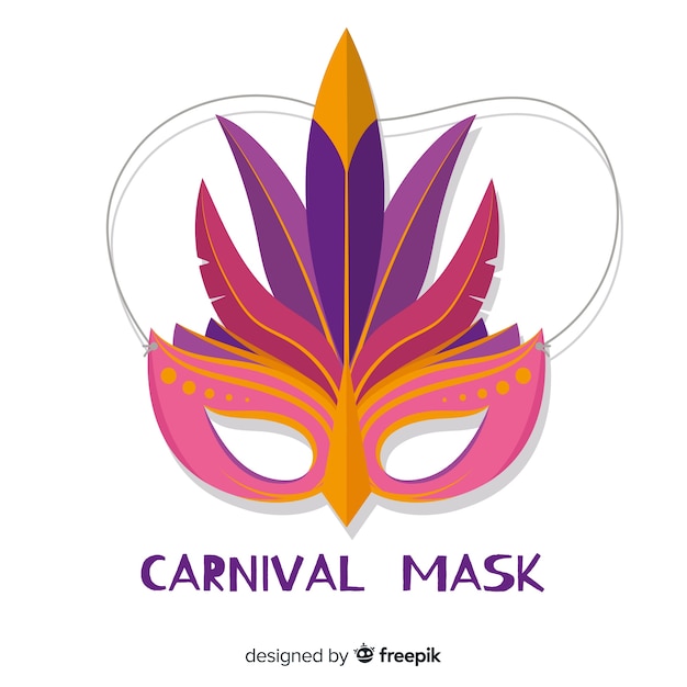 Vetor grátis fundo de carnaval brasileiro de máscara elegante
