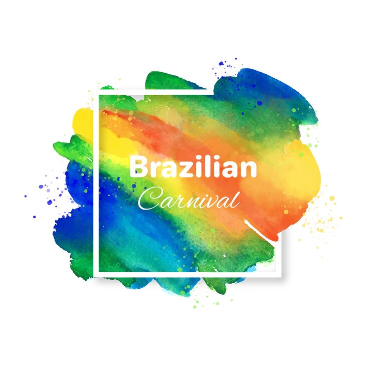 Vetor grátis fundo de carnaval brasileiro e mancha colorida