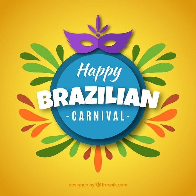 Vetor grátis fundo de carnaval brasileiro plano
