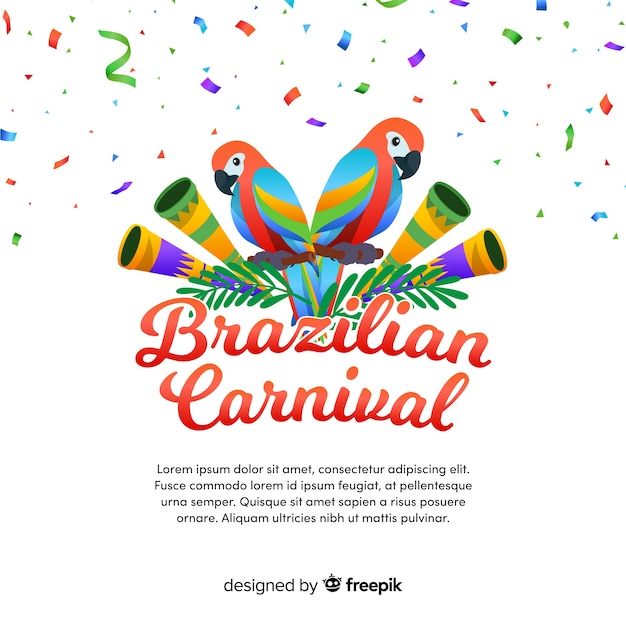 Vetor grátis fundo de carnaval brasileiro