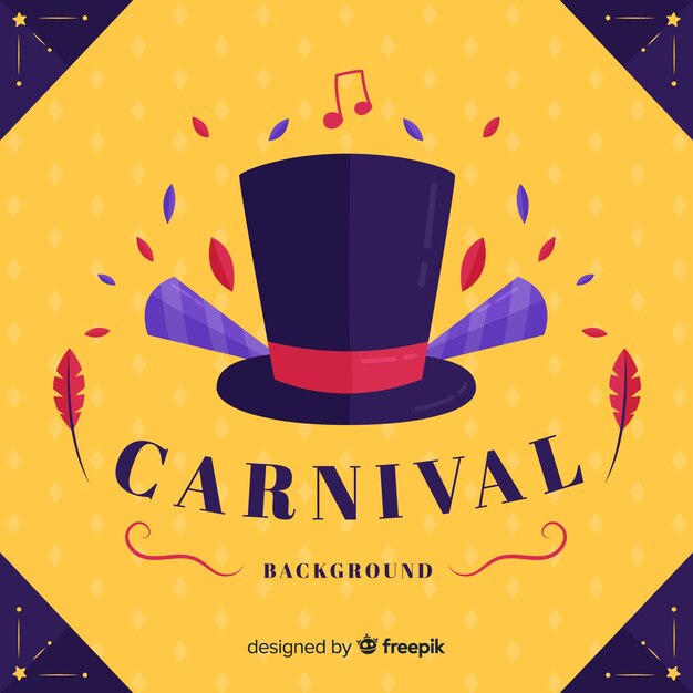 Fundo de carnaval criativo em estilo simples