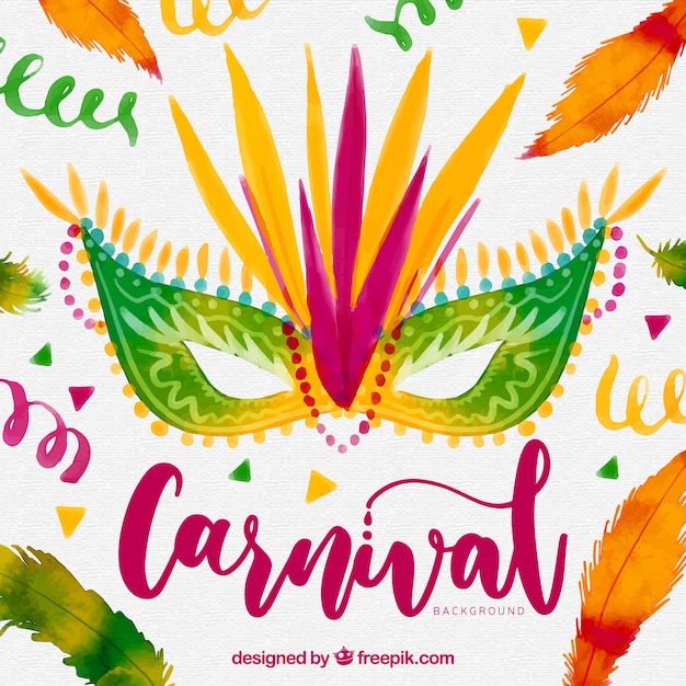 Fundo de carnaval de aquarela