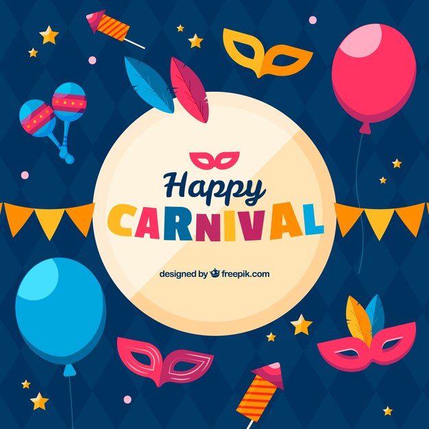 Fundo de carnaval plano