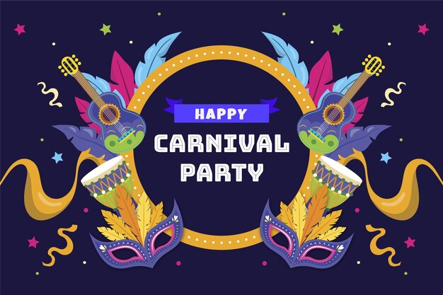 Fundo de carnaval plano