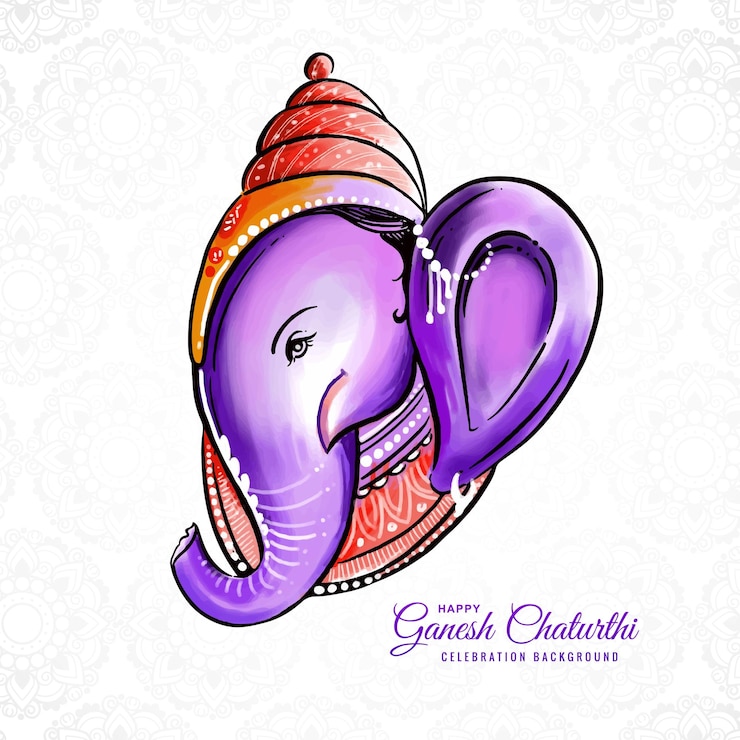 Vetor grátis fundo de cartão criativo artístico feliz ganesh chaturthi