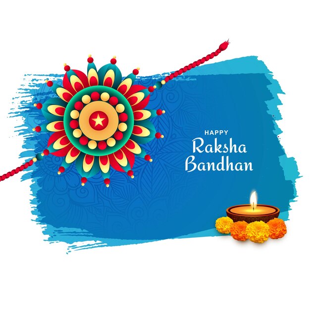 Fundo de cartão raksha bandhan festival religioso indiano