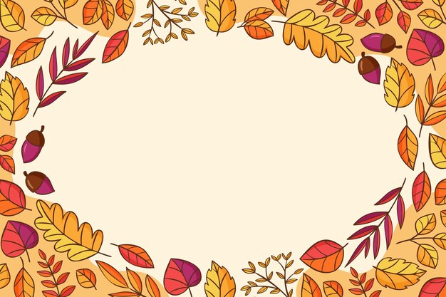 Fundo de celebração de outono desenhado à mão