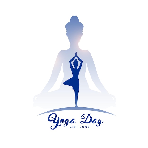Vetor grátis fundo de celebração do dia mundial da ioga com mulheres fazendo exercícios