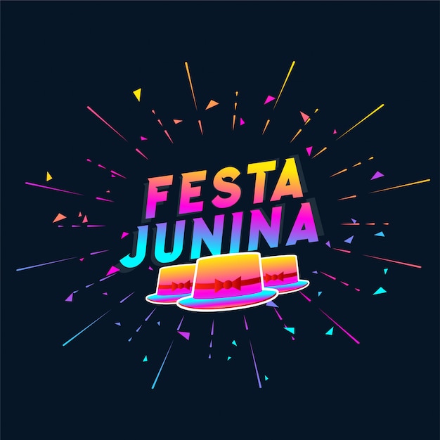 Vetor grátis fundo de chapéu colorido festa junina