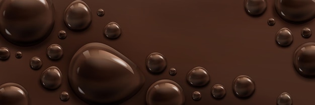 Fundo de chocolate líquido realista