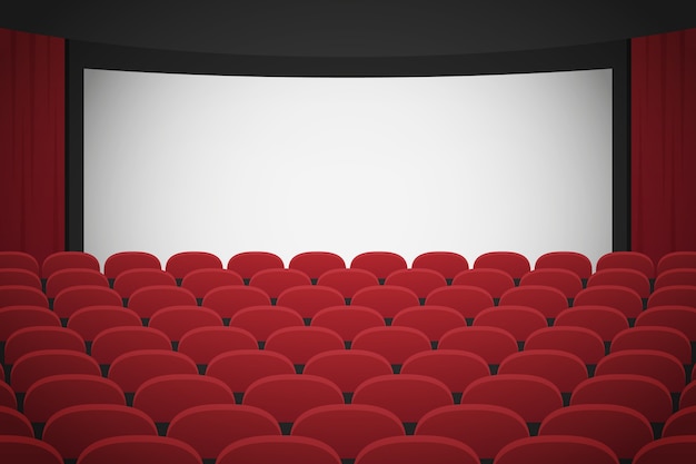 Fundo de cinema desenhado à mão