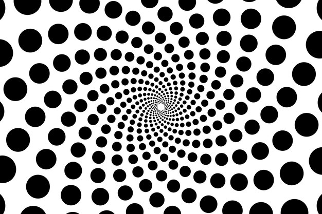 Fundo de círculo espiral de desenho plano