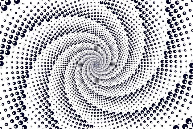 Fundo de círculo espiral de desenho plano
