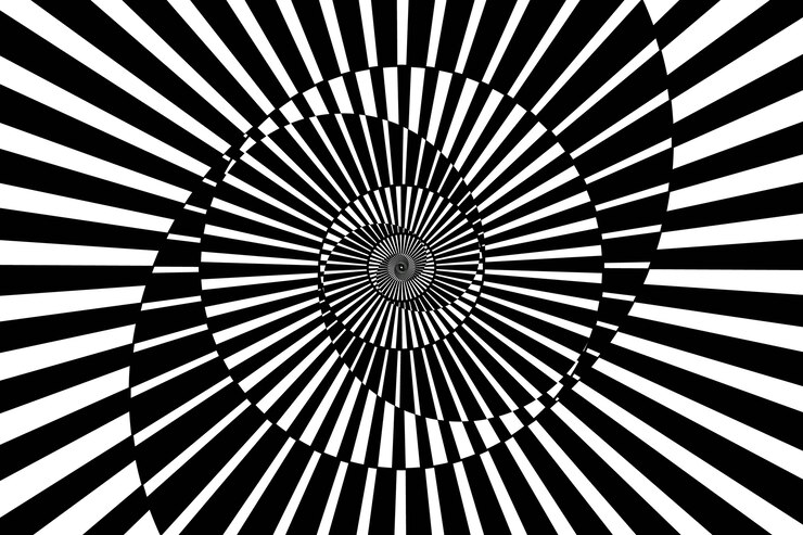 Vetor grátis fundo de círculo espiral de design plano