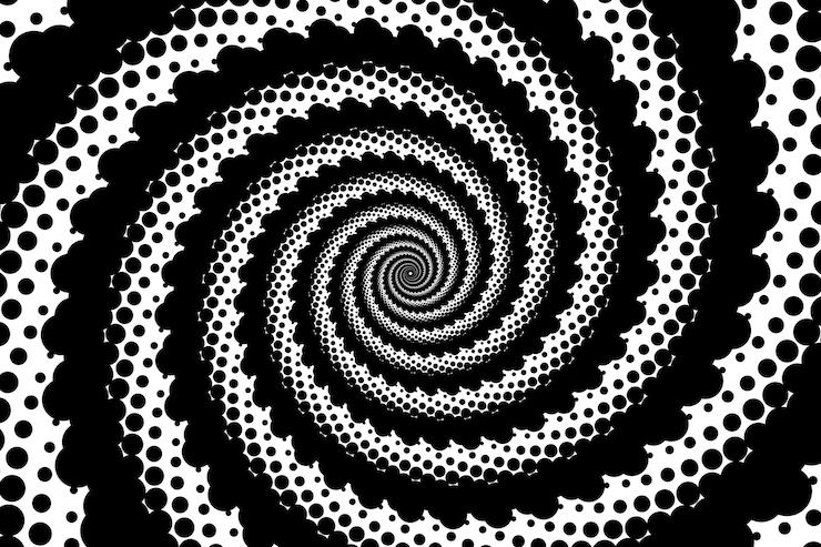Vetor grátis fundo de círculo espiral de design plano