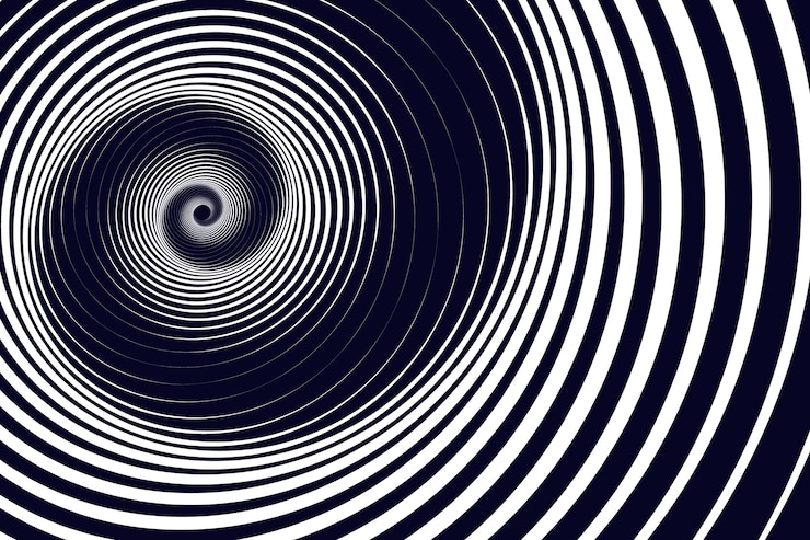 Vetor grátis fundo de círculo espiral de design plano