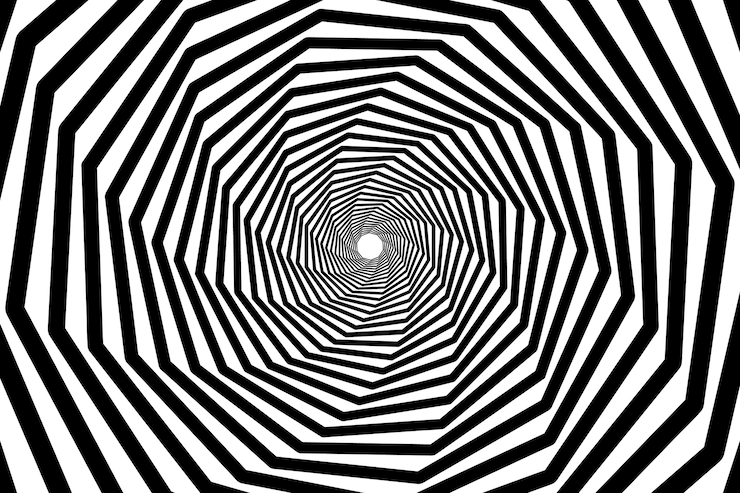 Vetor grátis fundo de círculo espiral de design plano