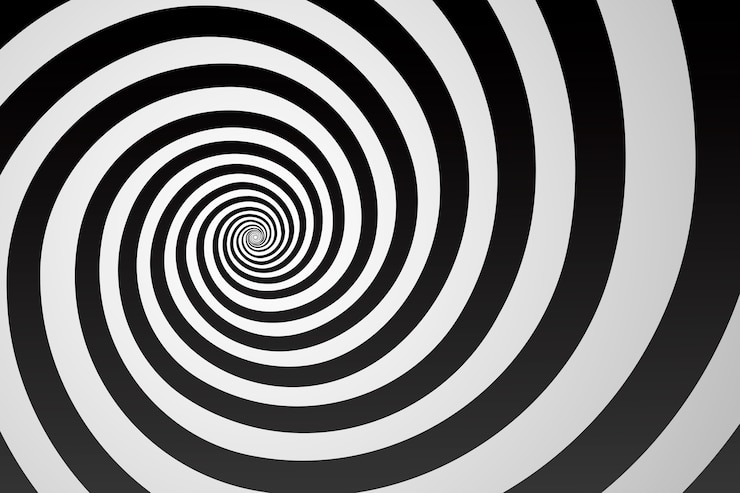 Vetor grátis fundo de círculo espiral de design plano