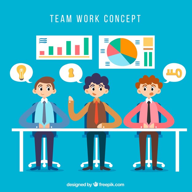 Fundo de conceito de trabalho em equipe